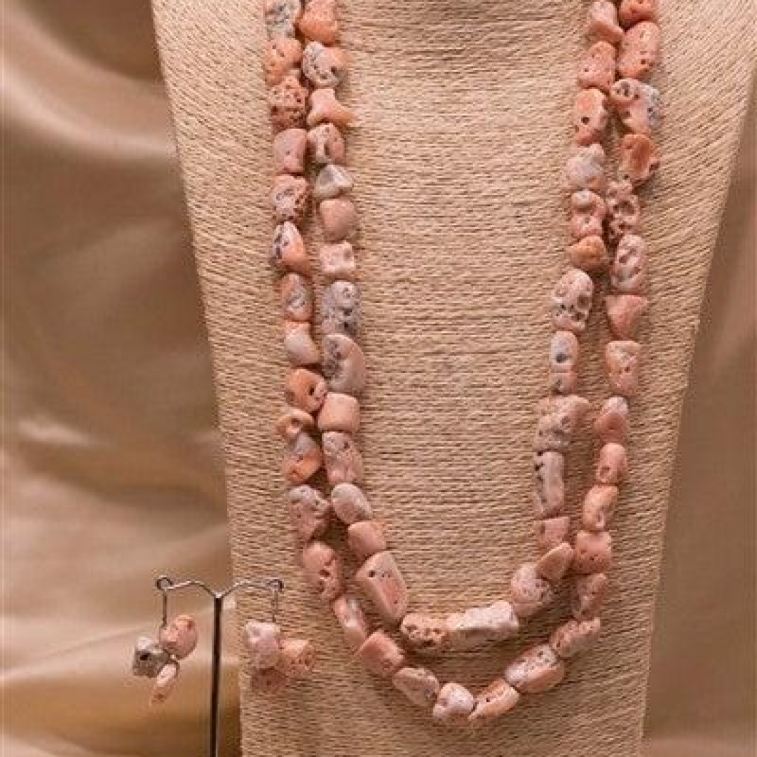 Coral Rough Mala